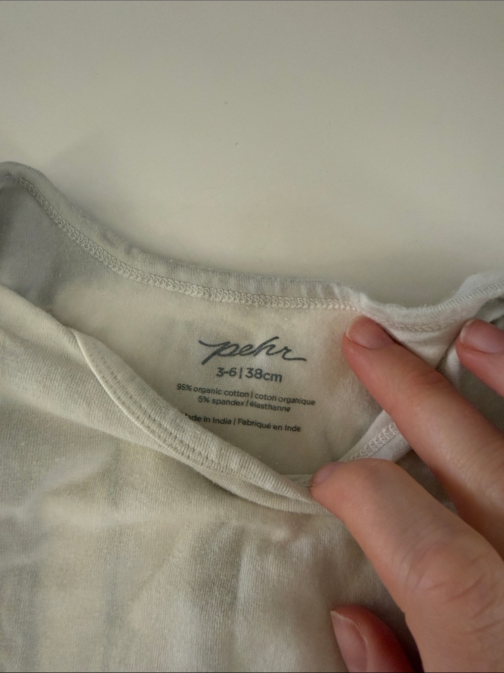 Pehr Organic Cotton Baby onesie in gray tie dye